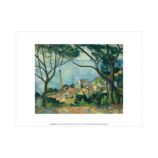 Paul Cezanne The Sea at L&rsquo;Estaque behind Trees exhibition art print